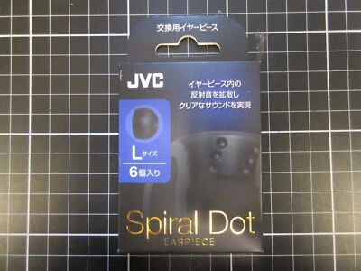 Auriculares de repuesto JVC EP-FX9L 6 piezas auricular punto espiral talla L negro Foto 1 de 3