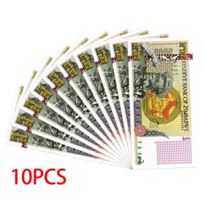 Banconote 10 pezzi Zimbabwe cartamoneta da collezione un bicentillione di dollari - Foto 1 di 6