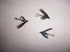 3 x Golden Nugget Connermara Black  + blue flash size 12 - Salmoflies