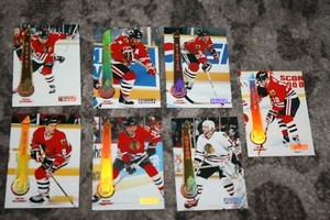 1994-95 Pinnacle Artist's Proofs CHICAGO BLACKHAWKS TEAM LOT (7)
