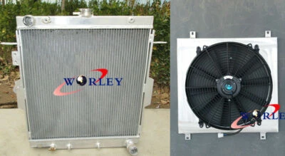 Radiador y cubierta y ventilador de aluminio para LAND CRUISER HZJ70/HZJ73/HZJ77 1HZ 4,2 L L6 Foto 1 de 4