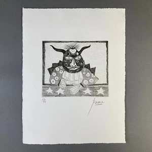 Peter Paone Etching Weird Doll with Horns #4 Halloween Ed 20 - Picture 1 of 3