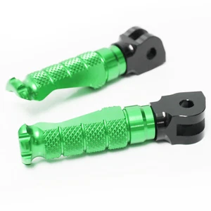 R-FIGHT Green Front Foot Pegs For Kawasaki Ninja 400 18 19 20 21 22 - Imagen 1 de 6