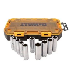 Dewalt 1/2 Box Al Long Socket Drive Set 10 PCS DWMT73815 - Picture 1 of 2