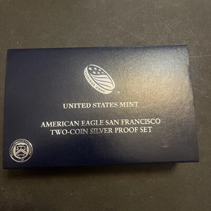 2012 United States AMERICAM EAGLE SAM FRANCISCO 2 Coin Set. Empty Box COA. BOX3 - Picture 1 of 5