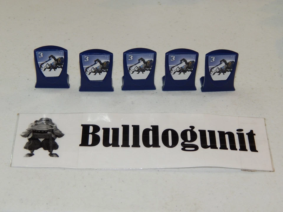 2011 Stratego Board Game Replacement All 5 Miner # 3 Blue Army Pieces Only - Image 1 of 1