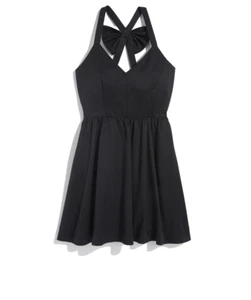 Vineyard Vines Martha's Vineyard Womens Jet Black Fit And Flare Midi Dress Sz 4 - Picture 1 of 8