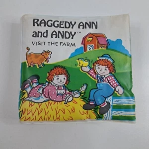 1974 Raggedy Ann and Andy Visit the Farm Vinyl Bathtub Book Squeaker - Picture 1 of 6