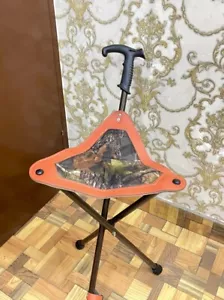 Trípode plegable silla de bastón bastón con taburete estadio fácil de plegar asiento descanso - Imagen 1 de 8