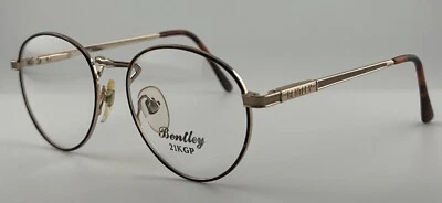 Vintage Bentley Set - 51 21KGP Eyeglasses Round Eyewear NOS RARE Specs - Image 1 of 4