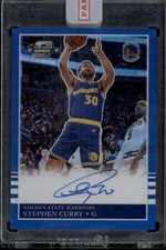 2022 Panini Contenders Optic '85 Tribute Autographs Blue Stephen Curry Auto /25