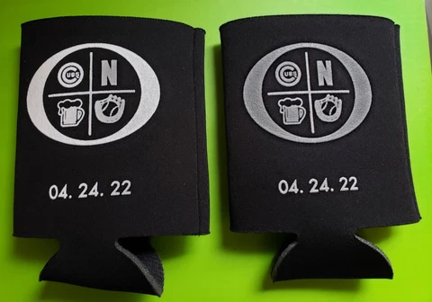 2 OZARK Night Can Koozie Chicago Cubs Wrigley Field SGA 4/24/22 Koozies Giveaway Cover