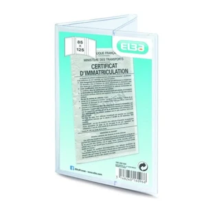 Pochette carte grise étui porte carte grise voiture moto protection document - Photo 1/1