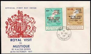 Grenadines Of St Vincent 1977 Royal Visit To Mustique FDC - Mint - Picture 1 of 1