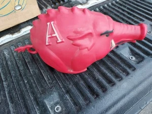 Sombrero de cerdo de tío Heavy de colección Arkansas Razorbacks 1977 molde soplado ventilador retro - Imagen 1 de 8