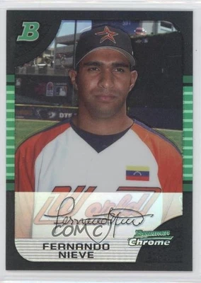 2005 Bowman Draft Chrome Refractor Fernando Nieve #BDP128 - Image 1 of 2
