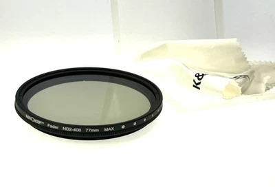 K&F Concept Fader 1-9 Stops 77mm ND2-400 Variable Neutral Density Lens Filter - Image 1 of 3