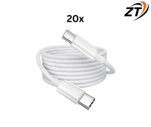 20 x 1.5M Woven Bulk Job lot Charger Cable USB Type C to C for iPhone Samsung - Picture 1 of 7