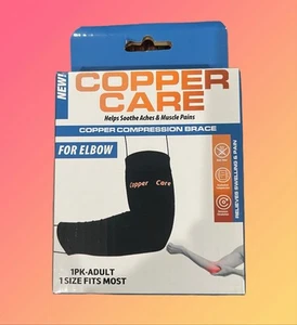 NIP Copper Care Copper Compression Brace for Elbow 1 Pack Adult 1 Size Fits Most - Picture 1 of 2