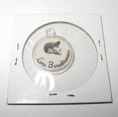 1952 Baseball Player Doubleheader Lou Boudreau & Allie Reynolds Pin Button Charm - Image 1 of 2