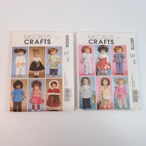 Lotto di 2 bambole McCall's Crafts modelli da cucire 18" M5775 M6006 non tagliate - Foto 1 di 3