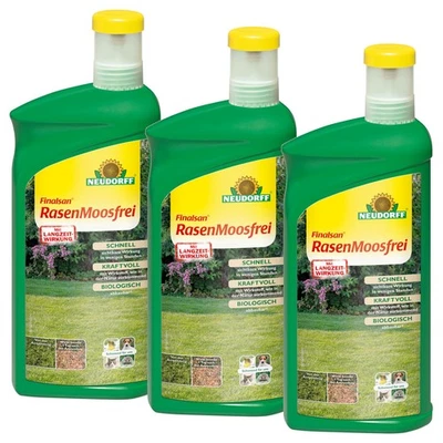 Neudorff Finalsan Rasen Moosfrei 3 x 1 Liter Moosvernichter Moos Bekämpfung - Bild 1 von 4