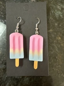 Boutique Earrings Summer Dangle Popsicles Teacher Gift End Of Year - Picture 1 of 1