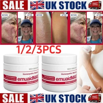 1-3PCS EMUAID Maximum Strength First Aid Ointment 2oz 59ml for Itchy Skin
