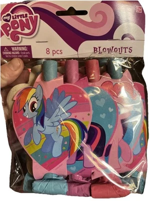 My Little Pony Friendship Magic Horse Festa de Aniversário Infantil Favor Blowouts 8 peças - Imagem 1 de 4