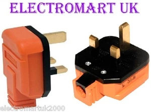 13A 13 AMP PLUG HEAVY DUTY ORANGE RUBBER RUBBERISED GARDEN BS1363/A - Picture 1 of 1
