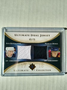 2005-06 Ultimate Ilya Kovalchuk Marian Hossa Dual Jersey #/75