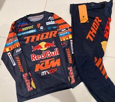 Thor KTM Team MOTOCROSS PANTS AND JERSEY COMBO - Free Shipping in US