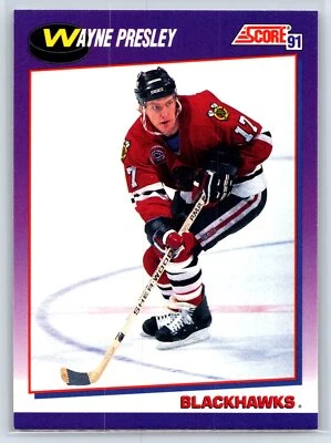 1991-92 Score American Wayne Presley Chicago Blackhawks #221 - Image 1 of 2