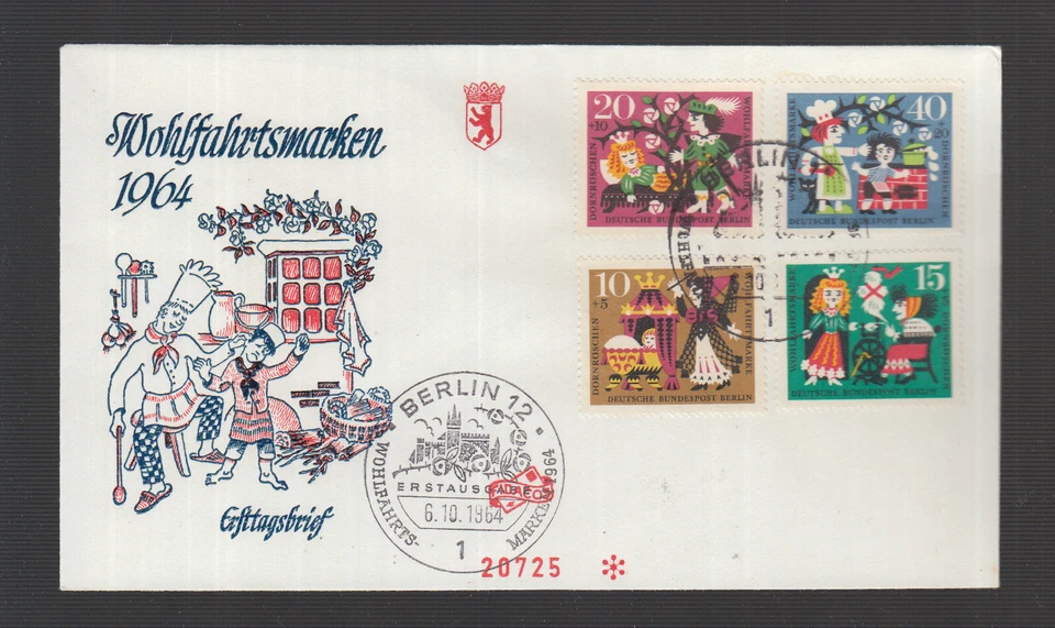 Germany Berlin 1964 Fairy tale the Brothers Grimm Sleeping Beauty beautiful FDC/ - Image 1 of 1