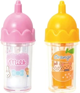In Stock Pilot Mell-chan Care Accessories Magical Milk/Orange Juice Bottle Set - Picture 1 of 3