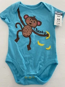 Cheeky Monkey Babygrow, To fit ages 3-6 months, Boy or girl. Fun Design. New! - Picture 1 of 3