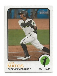 Luis Matos 2022 Topps Heritage Minor Base Card Eugene Emeralds Giants (#48) - Bild 1 von 2