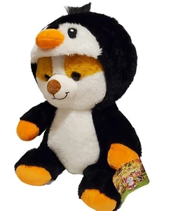Plush Peek-A-Boo Toys Disguisimals Penguin Corgi 16 Stuffed Animal with Tags - Picture 1 of 14