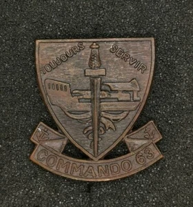 Insigne Commando Marine 63 Toujours Servir Indo Artisanale Dinassaut 3 Local  - Imagen 1 de 10