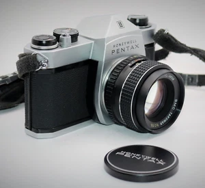 Pentax Honeywell SP1000 35mm SLR Film Camera + Takumar 55mm f/2 M42 Lens – Works - Picture 1 of 16