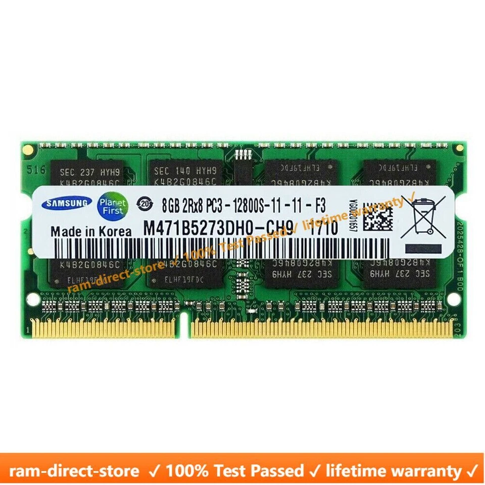 SAMSUNG DDR3 DDR3L 4GB 8GB 1600 MHz 1333 Memory RAM SO-DIMM for Laptop Notebook - Image 1 of 4