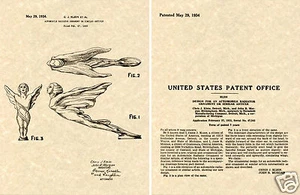 1933 Cadillac Flying Goddess Hood Adorno Patente Arte Impresión Listo para Enmarcar!!!¡! - Imagen 1 de 1