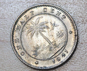 1941 Liberia elefante 1/2 centesimo - Foto 1 di 4
