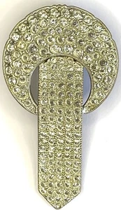 Deko Stil Strass Brosche 6,5 x 3,5 cm (J) - Bild 1 von 2