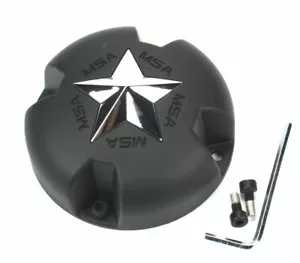 New MSA Off-Road Wheels Flat Black Wheel Center Cap M38-M12 MSA-CAP - Picture 1 of 3
