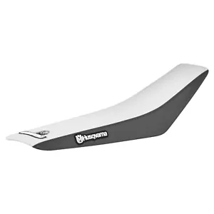 Cubierta de asiento Husqvarna TC 65 TC65 2024-25 lado gris/blanco superior estándar #445 logotipo - Imagen 1 de 5