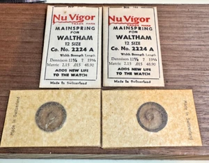 LOT x 2 Waltham Taschenuhr 12er Factory Mainspring #2224A Modell 1894 NOS Vigor - Bild 1 von 1