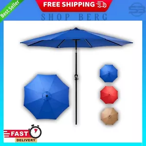 9ft Outdoor Patio Market Umbrella – Table Yard Umbrella for Garden, Deck, or Bea - Picture 1 of 8