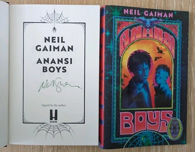 NEIL GAIMAN SIGNED ANANSI BOYS ILLUSTRATED 1/1 UK HBDJ 2023 BRAND NEW UNREAD  - Image 1 of 3