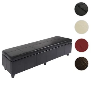 Aufbewahrungs-Truhe Sitzbank Bank Kriens XXL, Kunstleder, 180x45x45cm - Bild 1 von 27